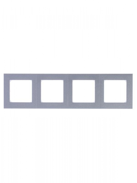 Рамка Levit 4п серебр./дым. черн. ABB 2CHH015040A6070