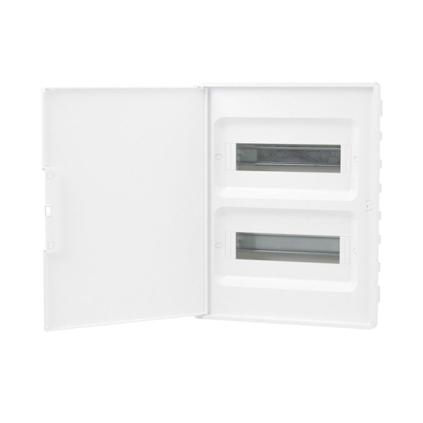 Щиток встраиваемый 24мод. с бел. дверцей с 4 шинами PEN (2шт на 8 отверст. и 2шт на 6 отверст.) бел. DKC F24B1WW