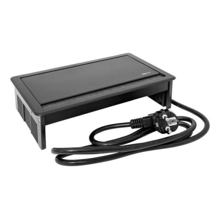 Блок розеточный встраиваемый настольный выдвижной 8 мод. черн. C-Line EKF cl-vnbv-8-b