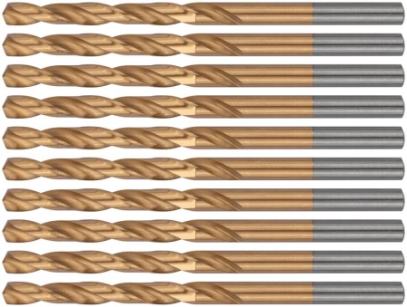 Набор сверл HSS по металлу 5.0мм титан. покрытие (уп.10шт) FIT 34150