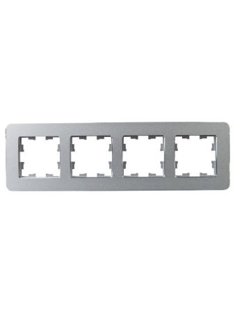 Рамка 4-м BRITE РУ-4-1-Бр метал. алюм. RE IEK BR-M42-M-01-K47