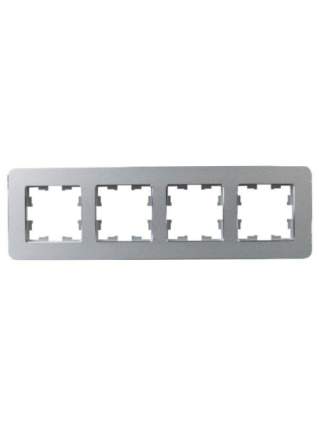 Рамка 4-м BRITE РУ-4-1-Бр метал. алюм. RE IEK BR-M42-M-01-K47