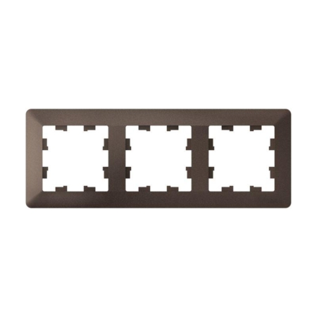 Рамка 3-м AtlasDesign Air мокко/дым. черн. SE ATN220603