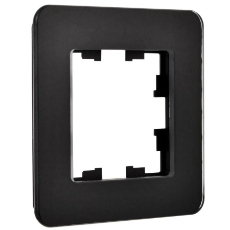 Рамка 1-м BRITE РУ-1-2-Бр стекло черн. RE IEK BR-M12-G-41-K02