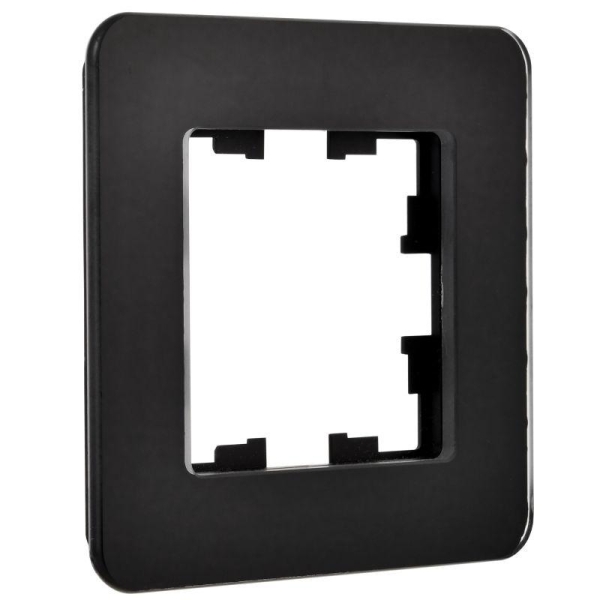 Рамка 1-м BRITE РУ-1-2-Бр стекло черн. RE IEK BR-M12-G-41-K02