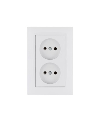 Розетка 2-я Karea RIZZ без заземл. бел. Makel 88001017