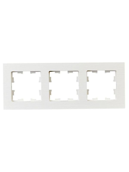 Рамка 3-м BRITE РУ-3-Бр бел. рифленый IEK BR-M32-51-K01