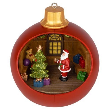 Фигура светодиодная новогодняя EFIS-S03 композиция Шар красный мультиколор 3хАА 15х15х17см Эра Б0060562