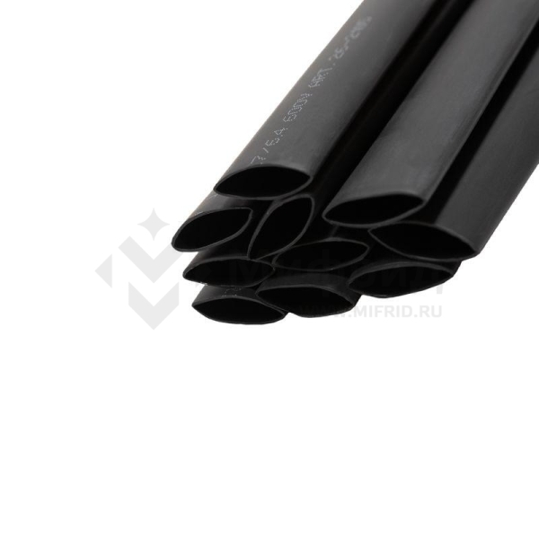 Трубка термоусадочная двустенная клеевая 12.7/6.35 (2:1) черн. 1м (уп.10шт) Rexant 26-2105