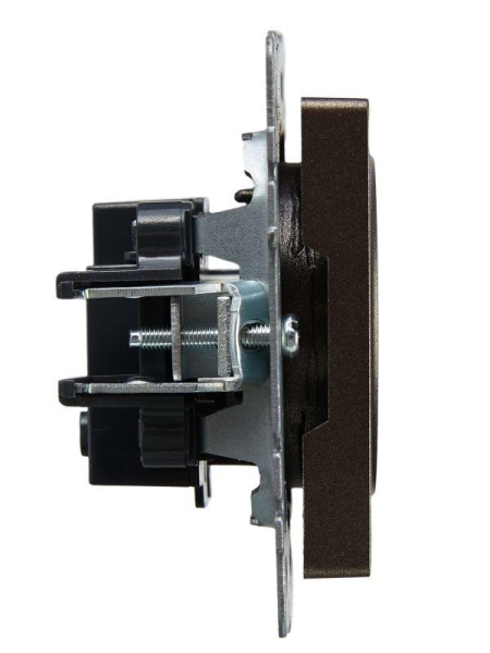 Розетка 1-м СП BRITE РС10-1-0-БрТБ 10А без заземл. без защ. шторок механизм бронза IEK BR-R10-10-K45