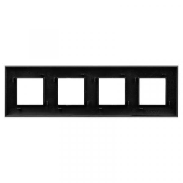Рамка 4-м 8мод. Avanti "Черный матовый" DKC 4412908