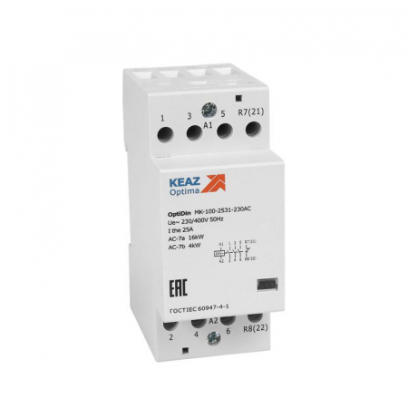 Контактор модульный OptiDin MK-100-2531-230AC КЭАЗ 321159