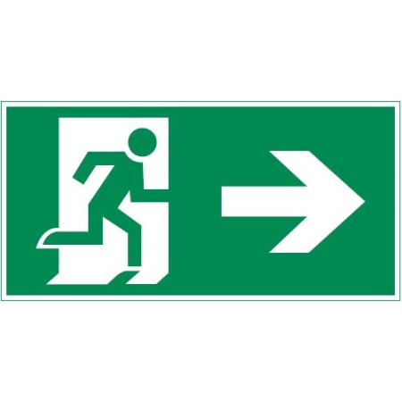 Знак "ФИГУРА / СТРЕЛКА ВПРАВО" 240х120мм для аварийно-эвакуационного светильника IP65 VARTON V5-EM03-60.003.114