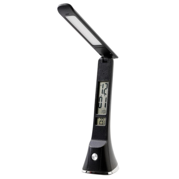 Светильник светодиодный настольный UF-821 C02 7Вт дисплей смена цвет. темп кожа черн. Ultraflash 15179