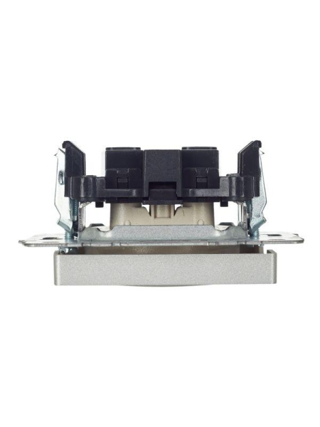 Розетка BRITE РС10-1-0-БрА 10А без заземл. без защ. шторок механизм алюм. IEK BR-R10-10-K47