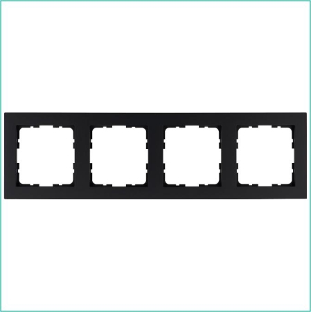 Рамка 4-м G-Classic черн. матов. soft touch Jasmart G1004PB