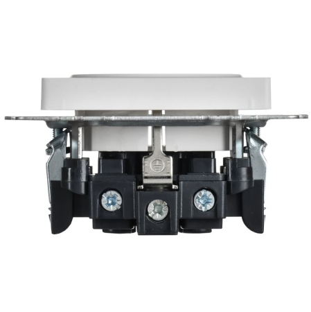 Розетка BRITE РС11-1-0-БрАБ 16А с заземл. без защ. шторок механизм арктич. бел. IEK BR-R11-16-K91