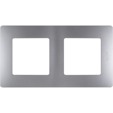 Рамка 2-м Etika алюм. IEK 672552