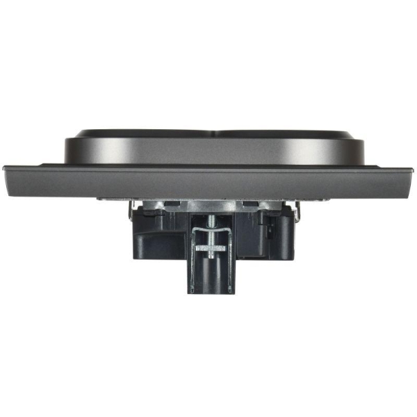 Розетка 2-м СП BRITE РС12-3-БрС 16А в сборе с заземл. без защ. шторок сталь IEK BR-R21-16-K46-F