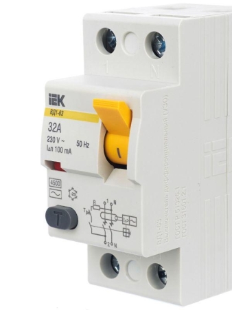 Выключатель дифференциального тока (УЗО) 2п 32А 100мА тип AC ВД1-63 KARAT IEK MDV10-2-032-100
