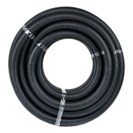 Труба гофрированная d40мм с протяжкой безгалоген. трудногорючая (FRHF) черн. (уп.25м) Plast EKF FRHF-40