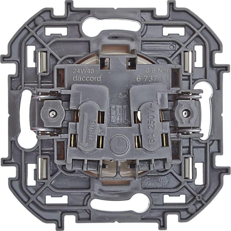 Розетка 1-м СП Inspiria 16А IP20 250В 2P механизм сл. кость IEK 673711