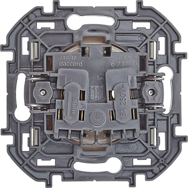 Розетка 1-м СП Inspiria 16А IP20 250В 2P механизм сл. кость IEK 673711