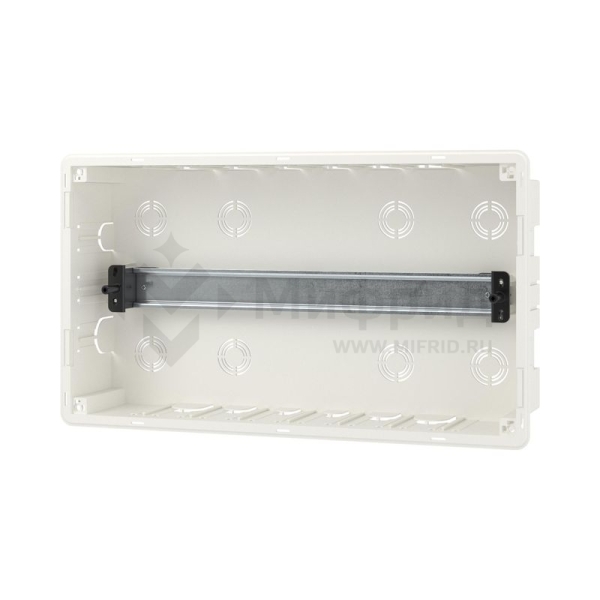 Щиток встраиваемый Фрейм (FRAME) 18мод с тонированной дверцей с 2 шинами PEN на 8 и 10 отверст. бел. DKC F18B1WD