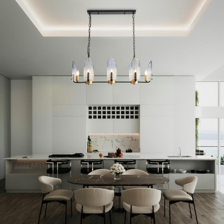 Светильник Ollie 8х40Вт E14 IP20 подвесной Freya FR5525PL-08GB