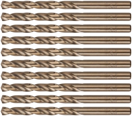 Набор сверл по металлу Profi 6.5х101мм с кобальтом 5проц. (уп.10шт) Cutop 48-65-10
