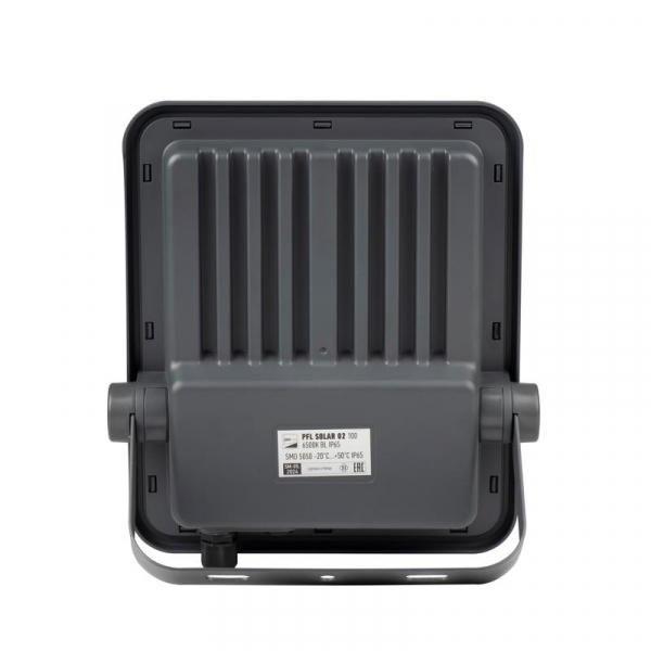 Прожектор светодиодный PFL SOLAR 02 100 6500К GR IP65 ДО с солнечн. панелью и пультом Pro+ JazzWay 5058477