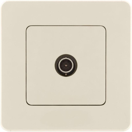 Розетка телевизионная TV Inspiria 2дБ 0-2400мГц с топологией "звезда" механизм сл. кость IEK 673851