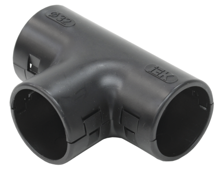 Тройник открывающийся TI32G черн. (уп.5шт) IEK CTA10D-TIG32-K02-005