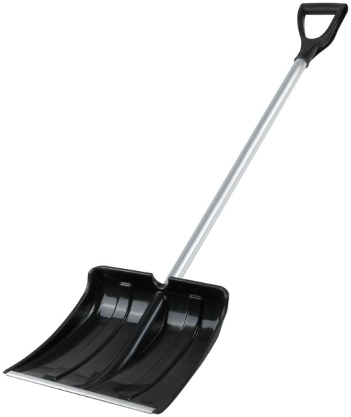 Лопата для уборки снега "SnowКРИСТАЛЛ" 365х380х1330мм алюм. черенок; пластик. 68102