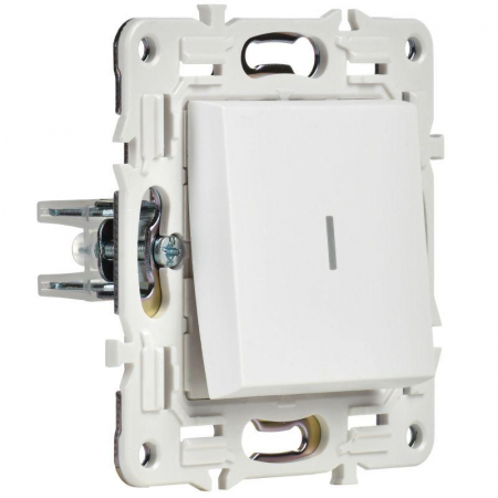 Выключатель проходной 1-кл. SKANDY 10А SK-V08W с индикацией арктич. бел. IEK SK-V12-1-10-K01