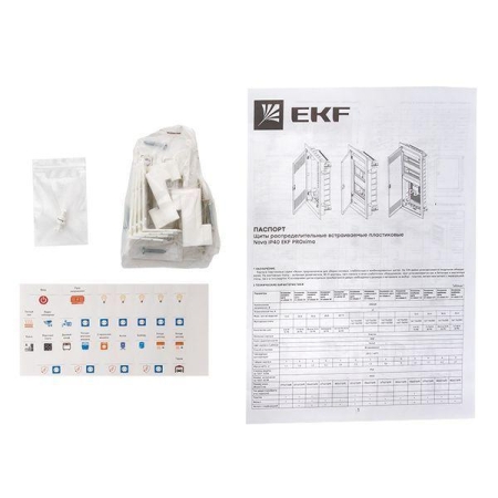 Основание силового щита Nova с DIN-рейками 36мод. IP41 PROxima EKF nv-pbase-36