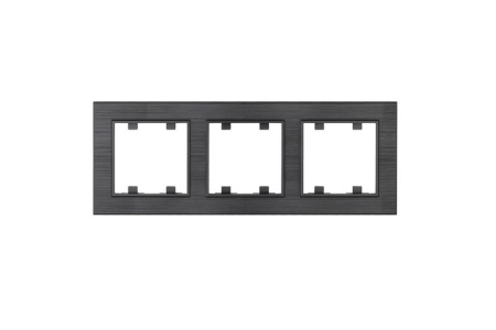 Рамка 3-м Karea LINE STAR дым. металлик Makel 86050703
