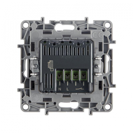 Выключатель карточный 1-кл. СП Etika 2А IP20 с выдержкой времени и подсветкой для гостиничных номеров механизм антрацит Leg 672693