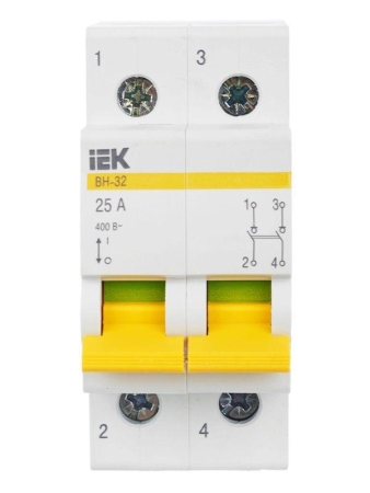 Выключатель нагрузки (мини-рубильник) 2п 25А ВН-32 KARAT IEK MNV10-2-025