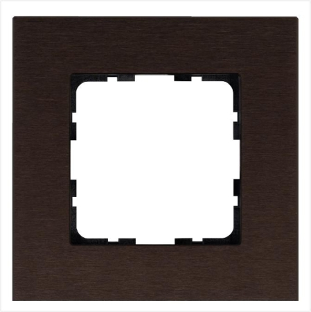 Рамка 1-м G-Metal метал. алюм. корич. Brown Jasmart G1001AZ