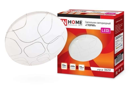 Светильник светодиодный DECO ГЛОРИЯ 12Вт 6500К 1080лм 230В 210х65мм IN HOME 4690612022222