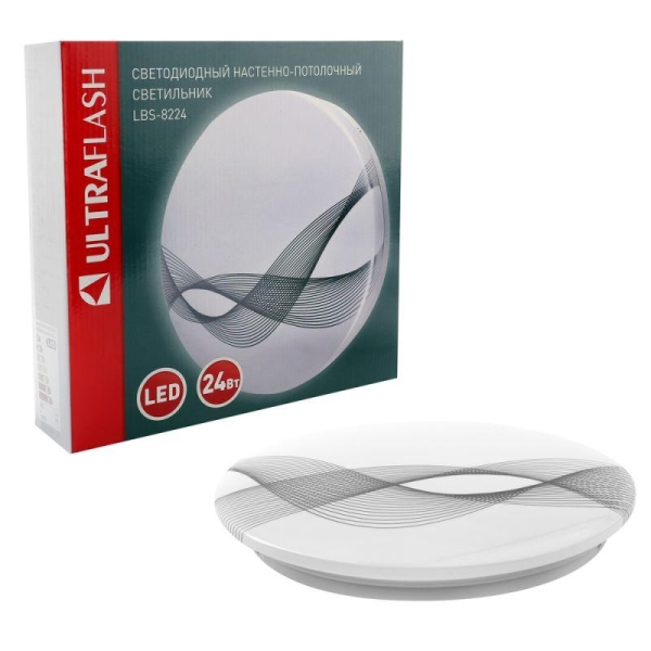 Светильник светодиодный LBS-8224 24Вт 6500К band настенно-потолочный Ultraflash 15150