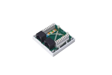 Розетка компьютерная 8P8C (RJ45) UTP кат.5E 2 порта TOKOV ELECTRIC TKE-SMB-8P8C-2P-UTP