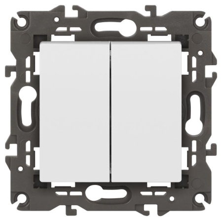 Переключатель 2-кл. Elegance 14-1106-01М 250В 10АХ матов. бел. Эра Б0065791