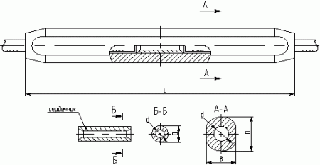 Зажим соединительный прессуемый САСУС-70-1