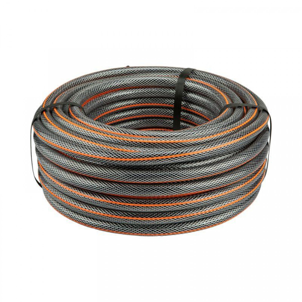 Шланг поливочный ПВХ 3-х слойный армированный 1/2дюйм 25м Стандарт Плюс ЧЕТЫРЕ СЕЗОНА 62-0224-1