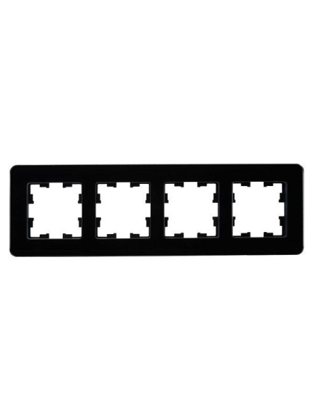 Рамка 4-м BRITE РУ-4-2-Бр стекло черн. RE IEK BR-M42-G-41-K02