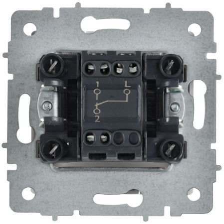 Выключатель проходной 1-кл. СП BRITE ВС10-1-6-БрАБ 10А механизм арктич. бел. IEK BR-V12-0-10-K91