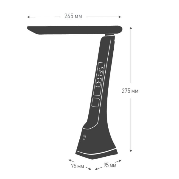 Светильник светодиодный настольный UF-821 C01 7Вт дисплей смена цвет. темп кожа бел. Ultraflash 15178