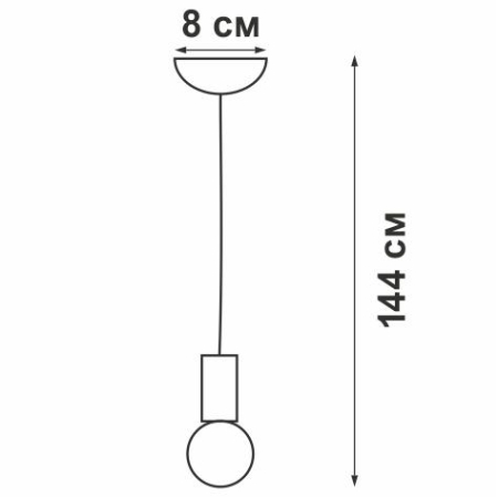Люстра 1xE27 макс. 40Вт Vitaluce V4452-0/1S